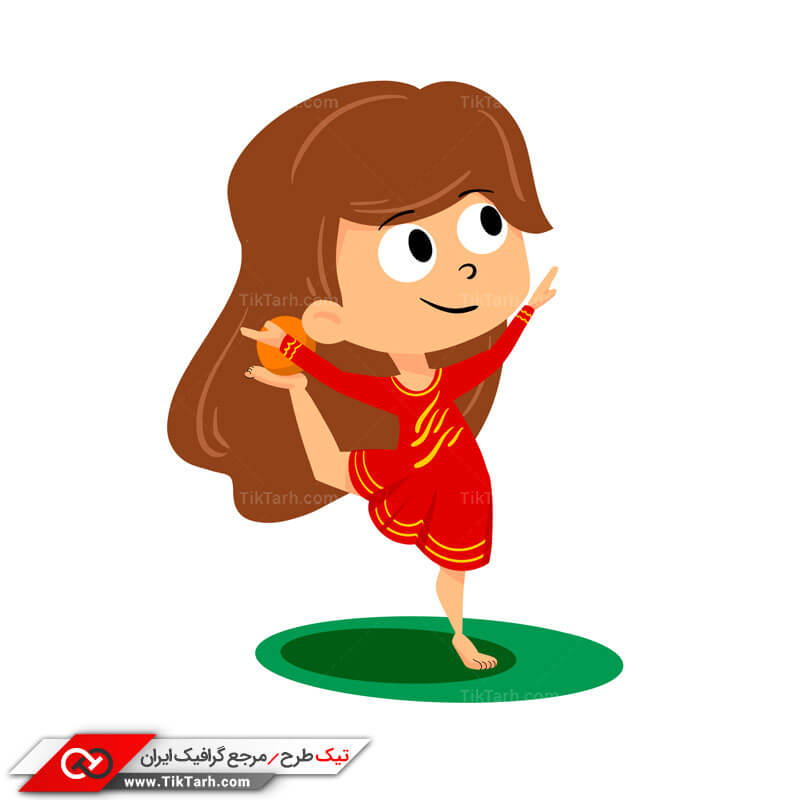 طرح کلیپ آرت دختر ورزشکار