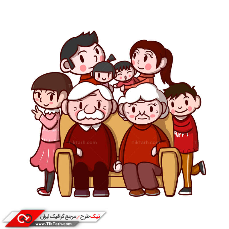 دانلود طرح کلیپ آرت خانواده پرجمعیت