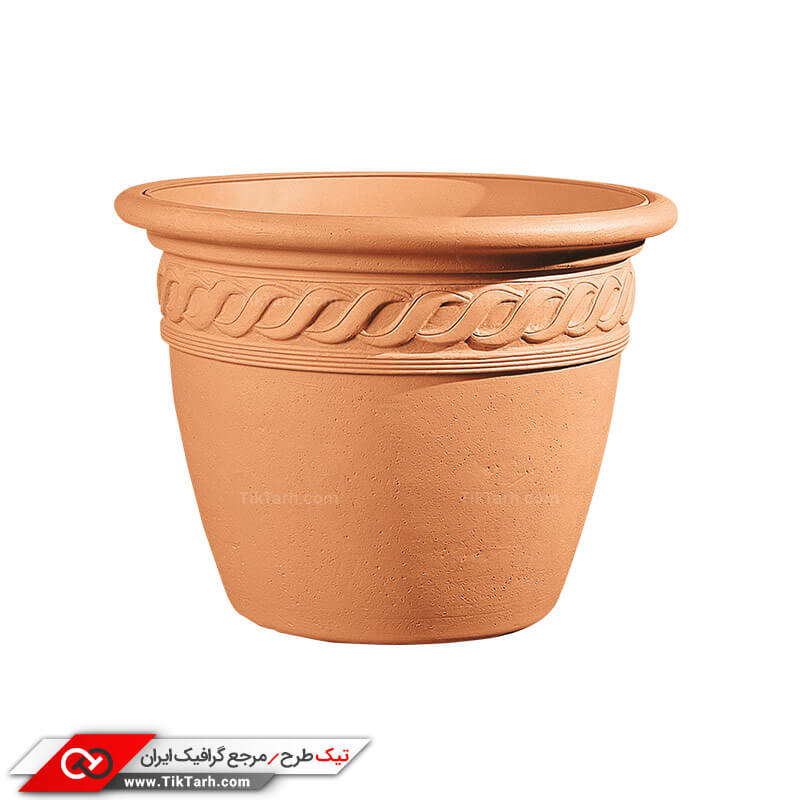 دانلود طرح گرافیکی گلدان سفالی