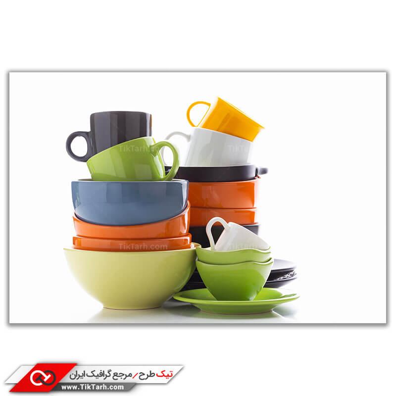 عکس گرافیکی سرویس ظروف سفالی