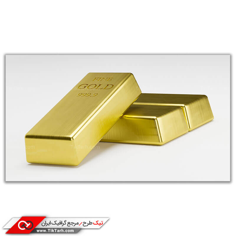 دانلود تصویر با کیفیت سه قطعه شمش طلا