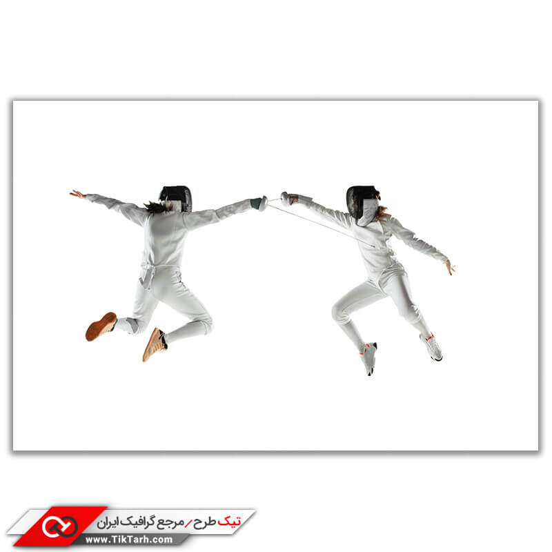 عکس باکیفیت از ورزشکاران شمشیر باز درحال حمله