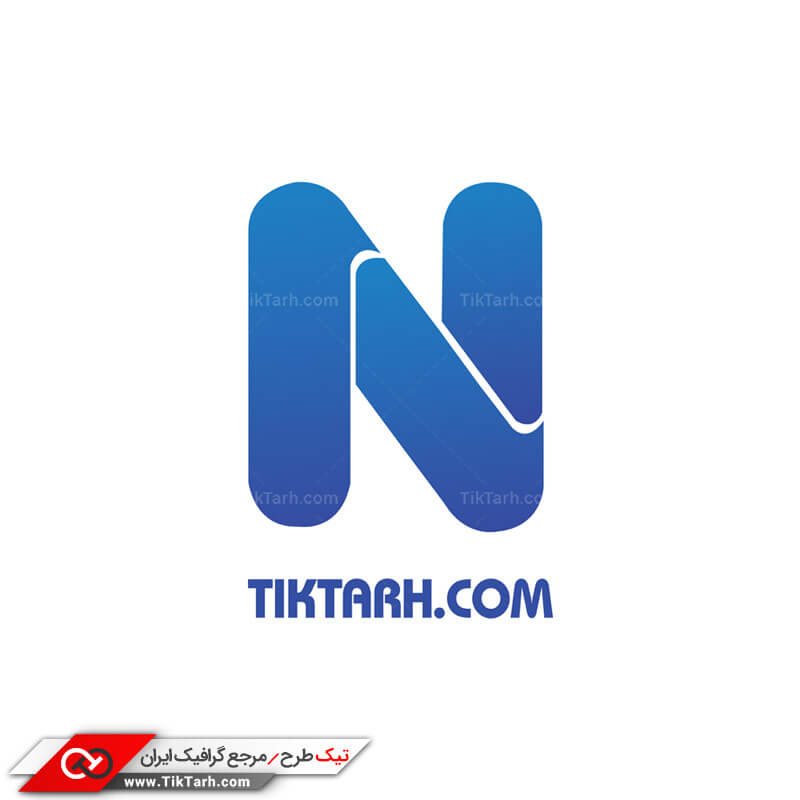طرح لایه باز با کیفیت حرف N