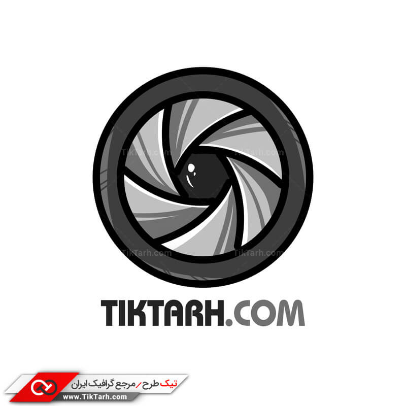 دانلود طرح لایه باز لوگو لنز دوربین