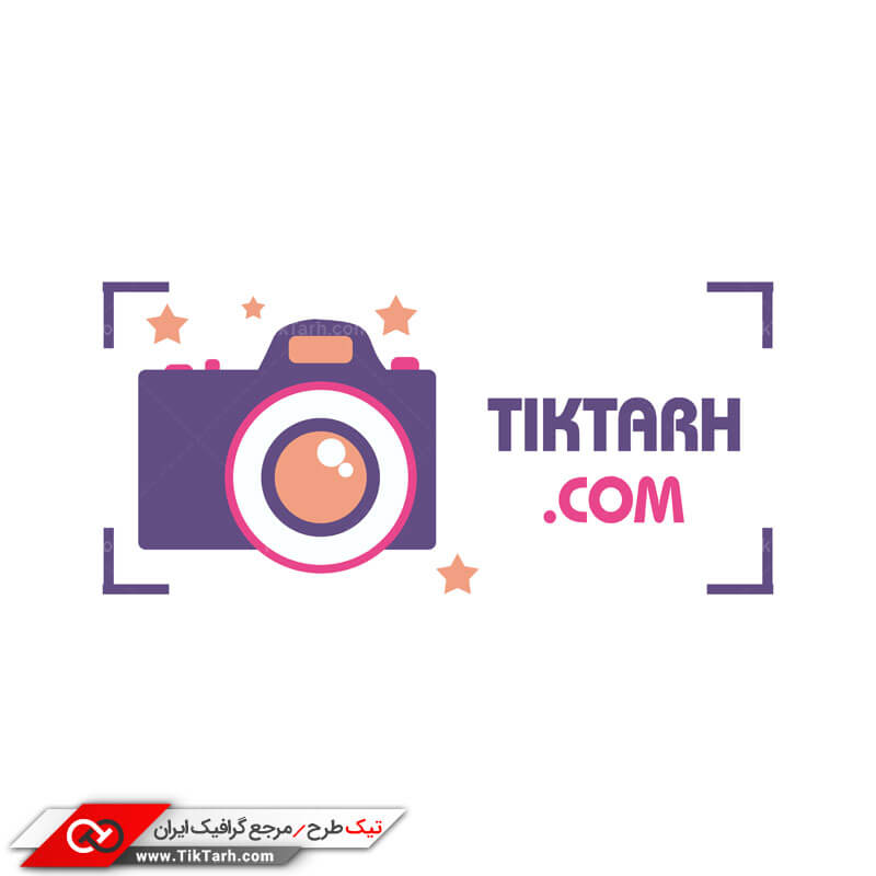 طرح لایه باز لوگو دوربین عکاسی