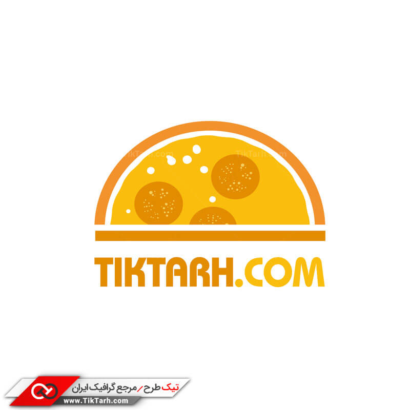 طرح لایه باز لوگو پیتزا فروشی