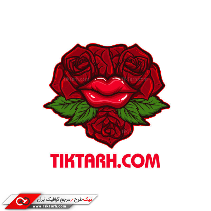 طرح لایه باز با کیفیت لوگو گل فروشی