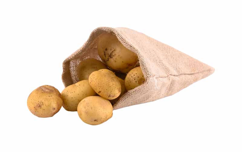 طرح گونی سیب زمینی از نمای بغل