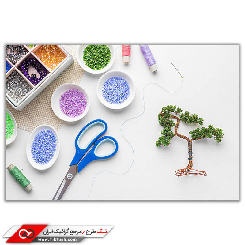 تصویر لارج فرمت از اسباب منجوق دوزی