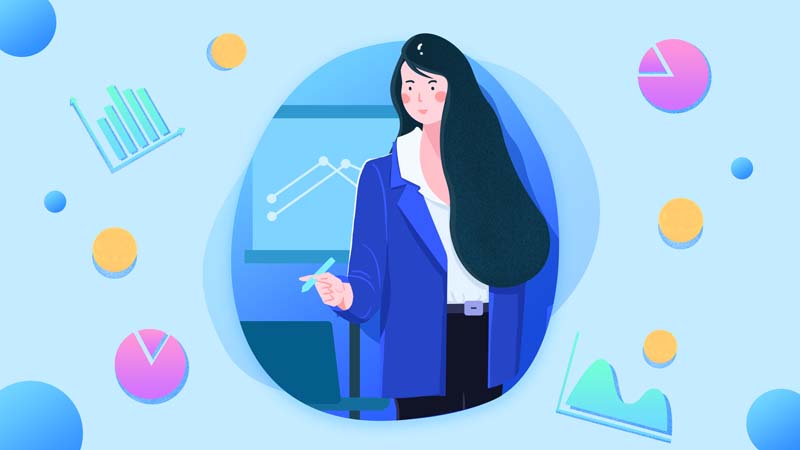 وکتور مفهومی لایه باز با طرح حسابدار