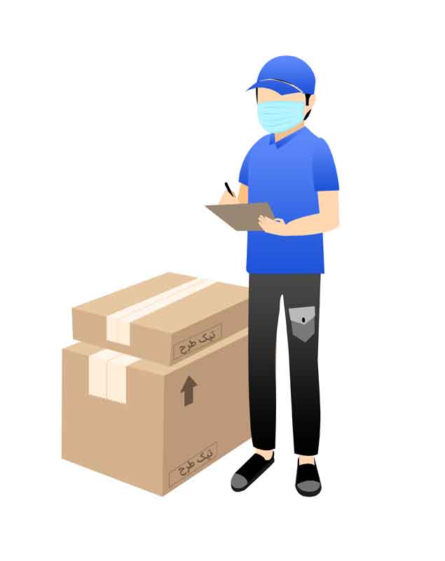 طرح کلیپ آرت تحویل سفارش های اینترنتی