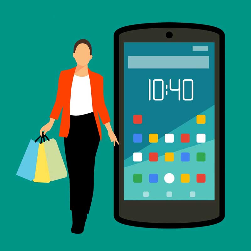 دانلود عکس کارتونی خرید آنلاین با موبایل