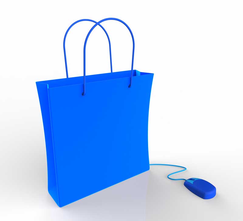 دانلود عکس سه بعدی خرید اینترنتی و کیف دستی