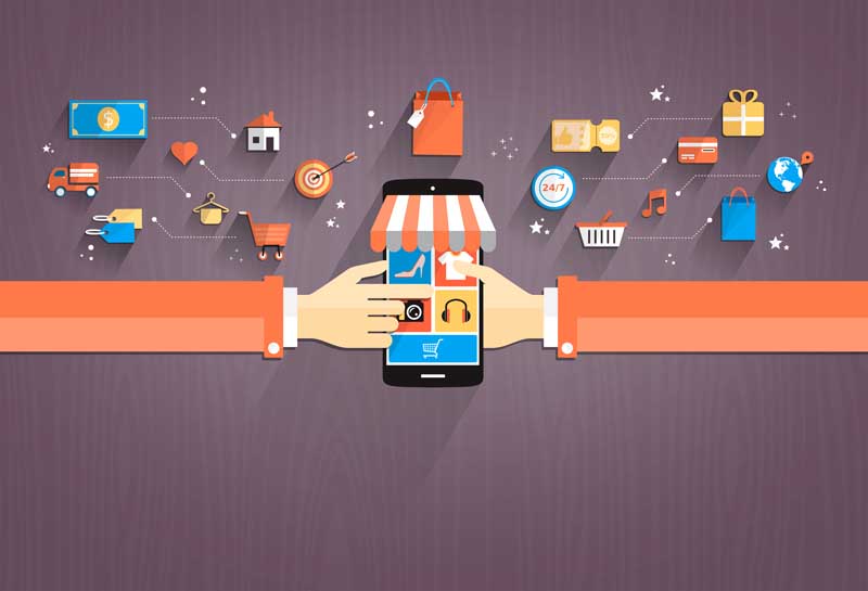 عکس کارتونی خرید غیر حضوری با موبایل