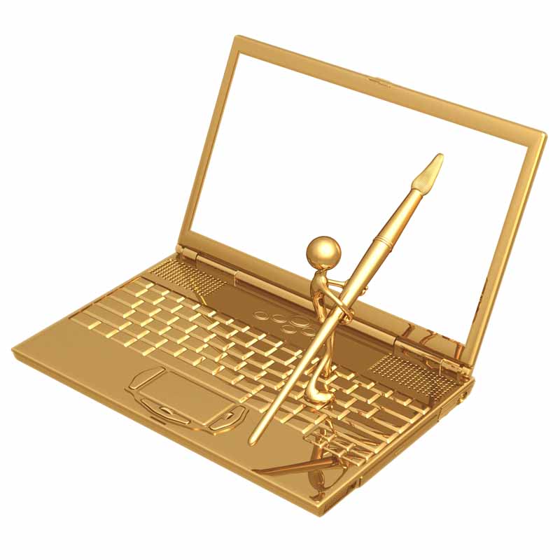 دانلود عکس آدمک روی لپ تاپ