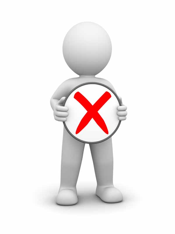 عکس آدمک با تابلو ضربدر در دست
