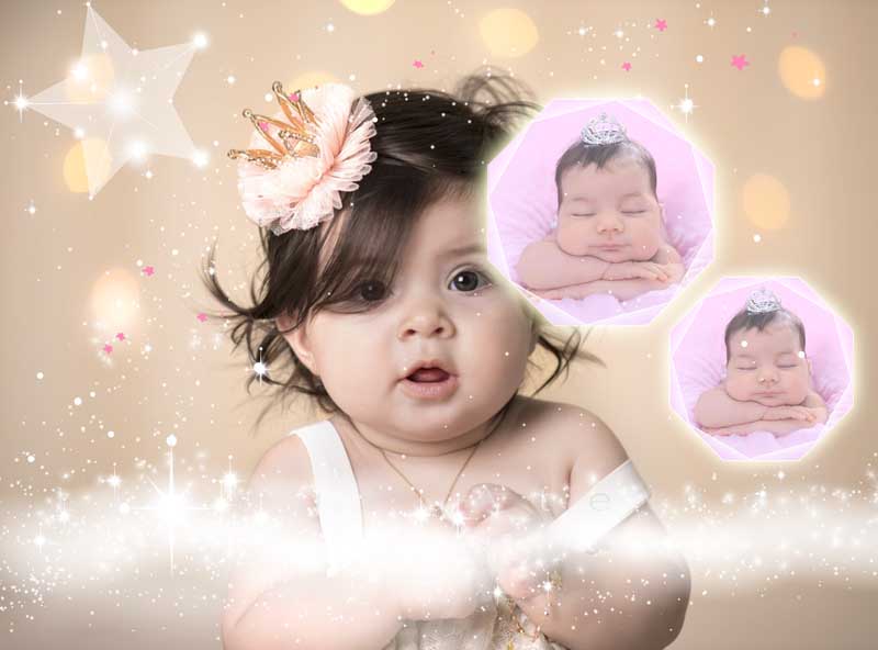 قاب عکس لایه باز کودکانه با طرح ستاره