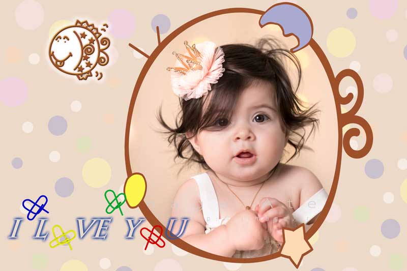 قاب عکس لایه باز کودکانه i love you
