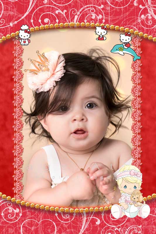 قاب عکس لایه باز کودکانه قرمز کیتی