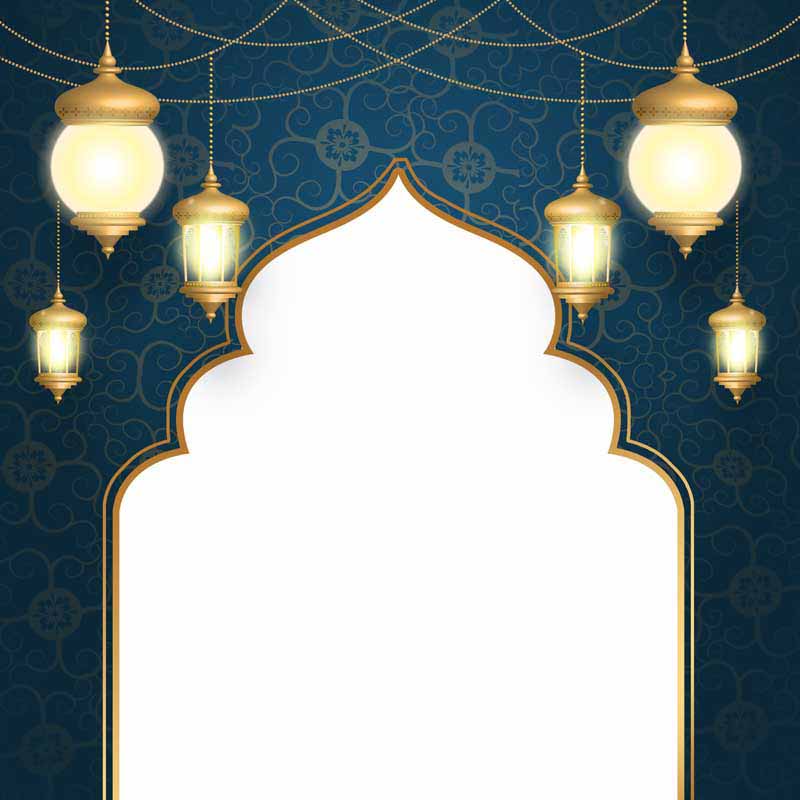 طرح لایه باز مذهبی طلایی و سرمه ای