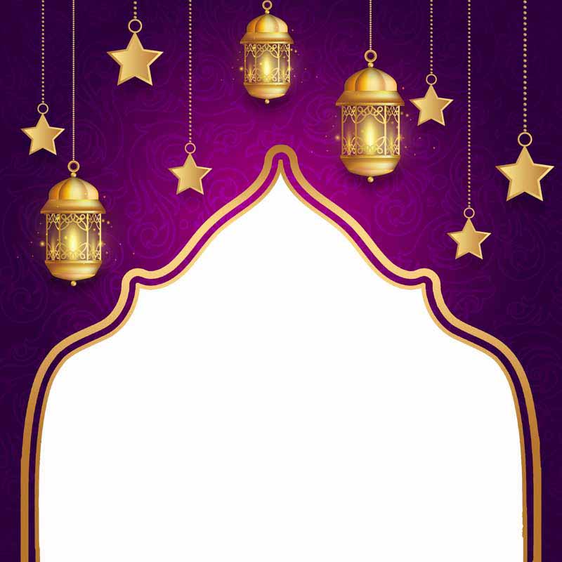 دانلود طرح لایه باز مذهبی بنفش و سفید
