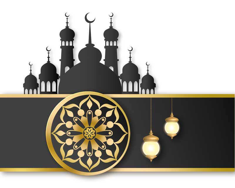 دانلود طرح لایه باز مذهبی با مسجد مشکی