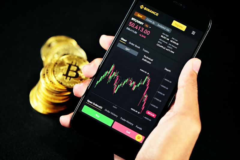 دانلود عکس باکیفیت نمودار بیت کوین در موبایل