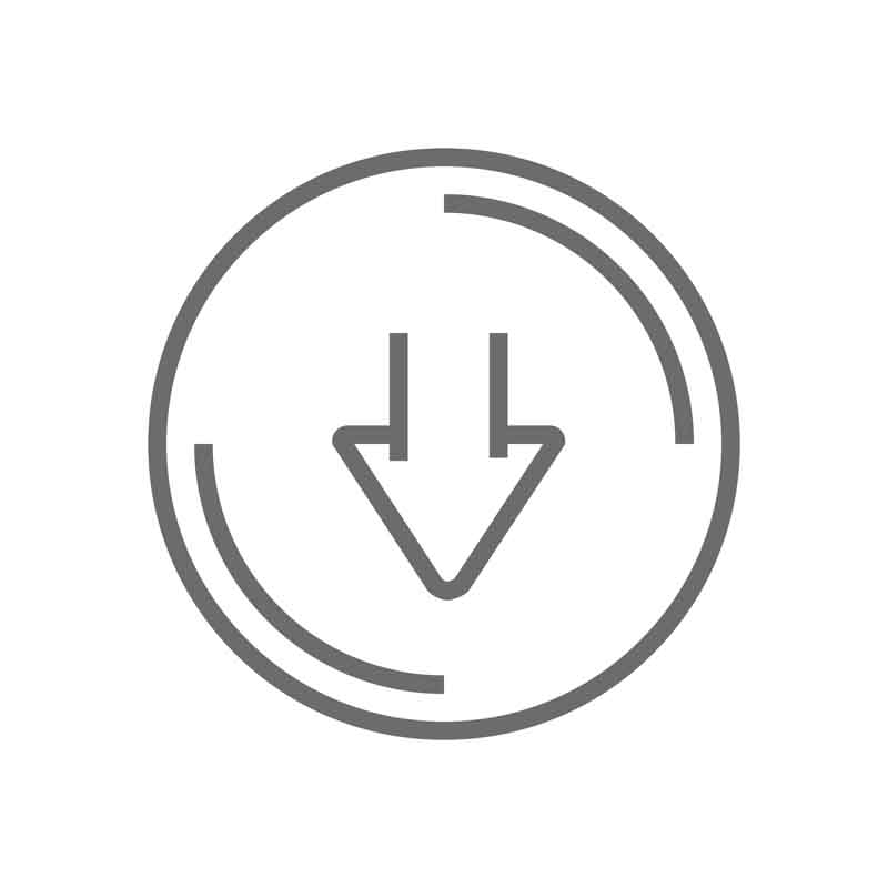طرح آیکون به جهت پایین