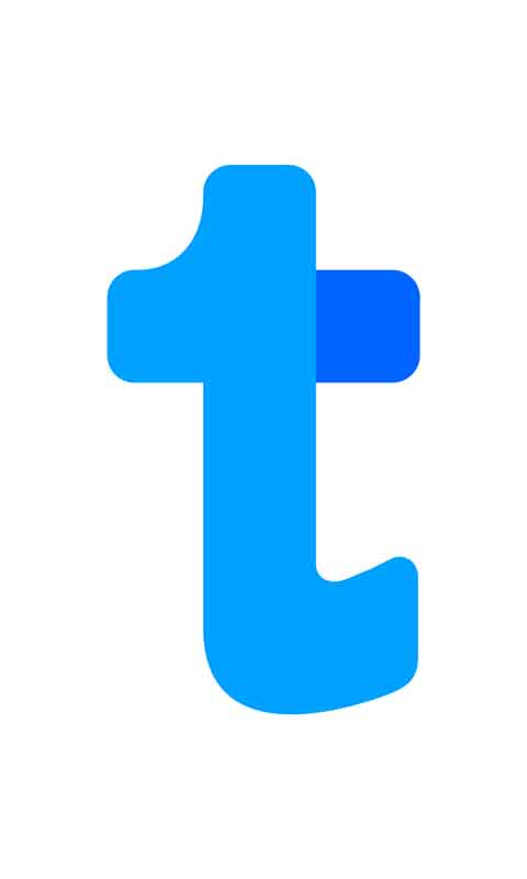 دانلود طرح آیکون تامبلر آبی