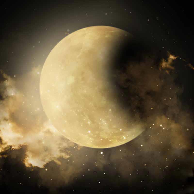 دانلود طرح پس زمینه ماه زرد و شب