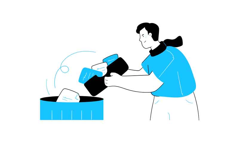 دانلود وکتور مفهومی حذف کردن اطلاعات