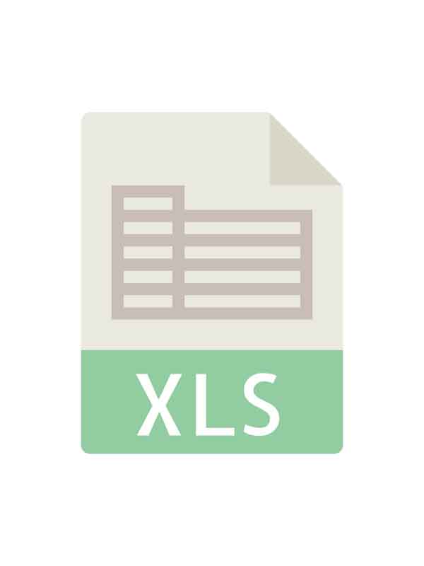 دانلود طرح آیکون فرمت XLS