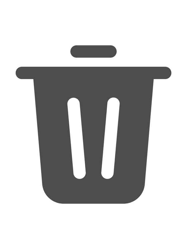 طرح آیکون سطل خاکستری