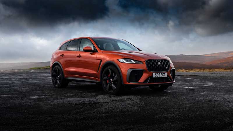 عکس ماشین جگوار F-Pace نارنجی
