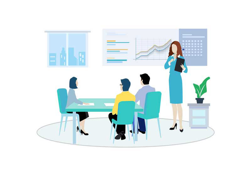 دانلود وکتور مفهومی جلسه تحلیل و بررسی