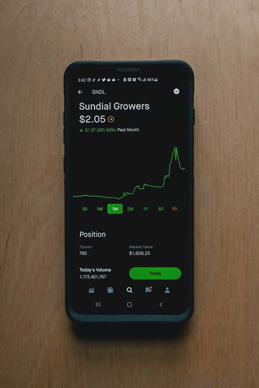 دانلود عکس بررسی نمودار سبز در موبایل