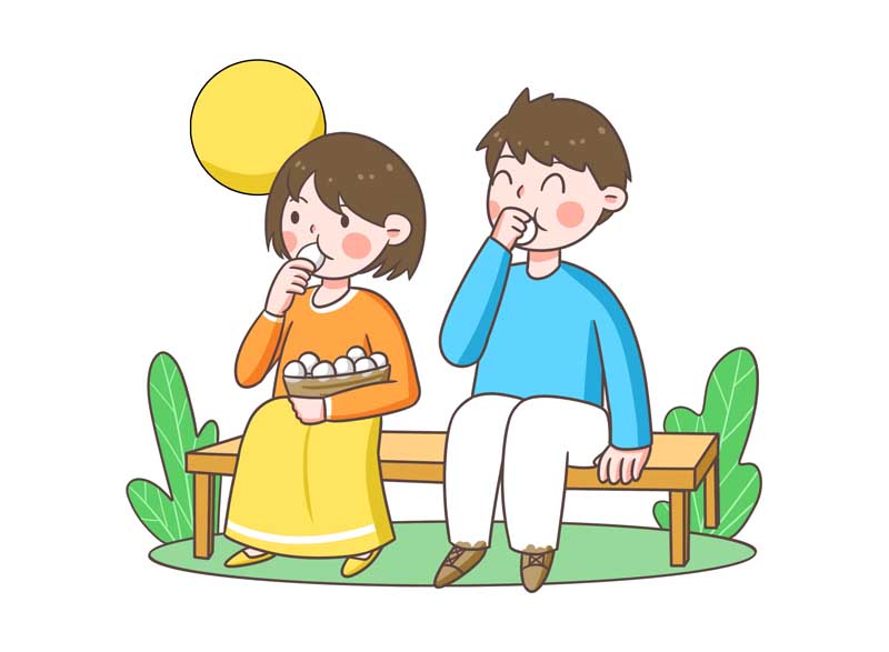 طرح لایه باز کلیپ آرت دختر و پسر روی صندلی