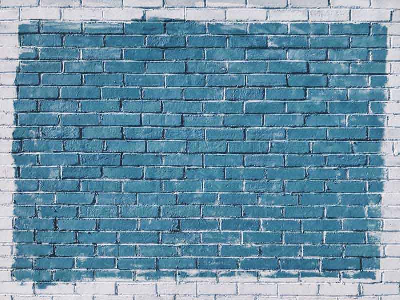دانلود تصویر با کیفیت دیوار آجری آبی