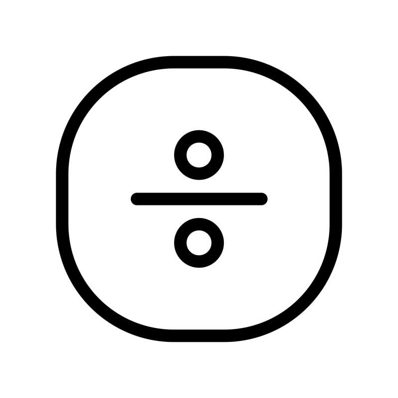 طرح آیکون تقسیم مربع