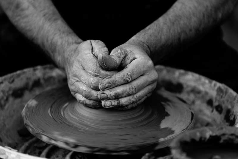 عکس هنری سفالگری