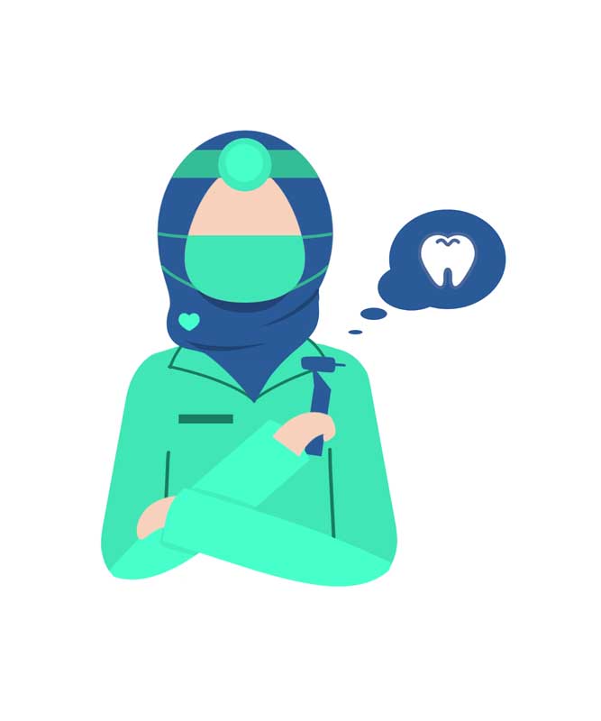 طرح لایه باز کلیپ آرت خانم دندانپزشک