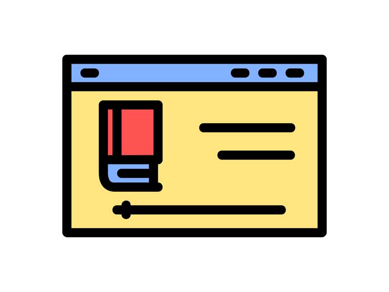 دانلود طرح آیکون صفحه کتاب الکترونیکی
