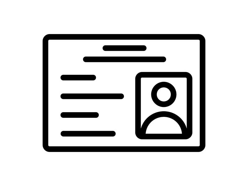 دانلود آیکون کارت شناسایی مشکی