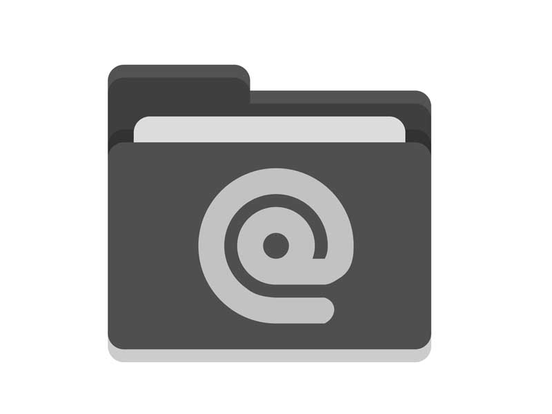 طرح آیکون پوشه ایمیل خاکستری