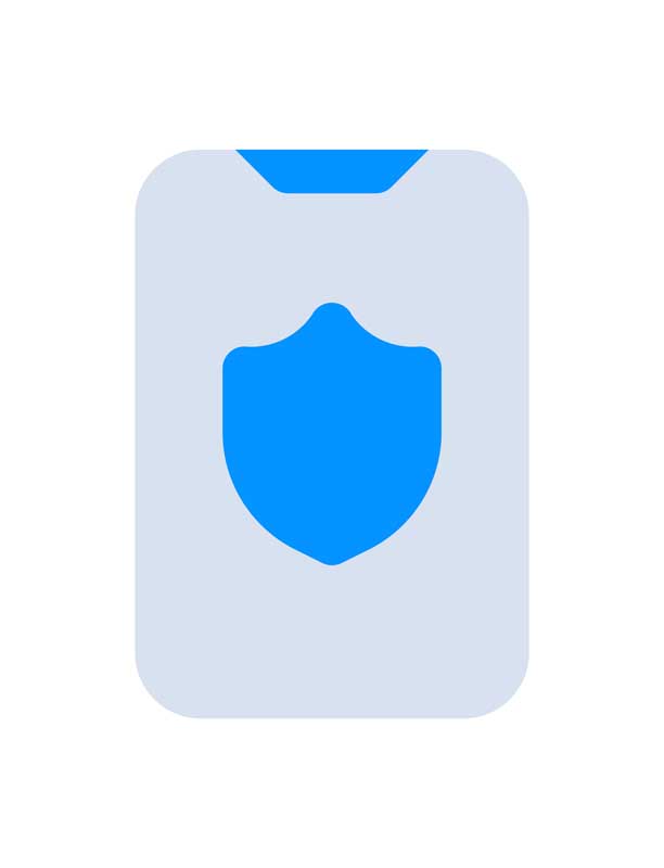 طرح آیکون سپر امنیتی موبایل