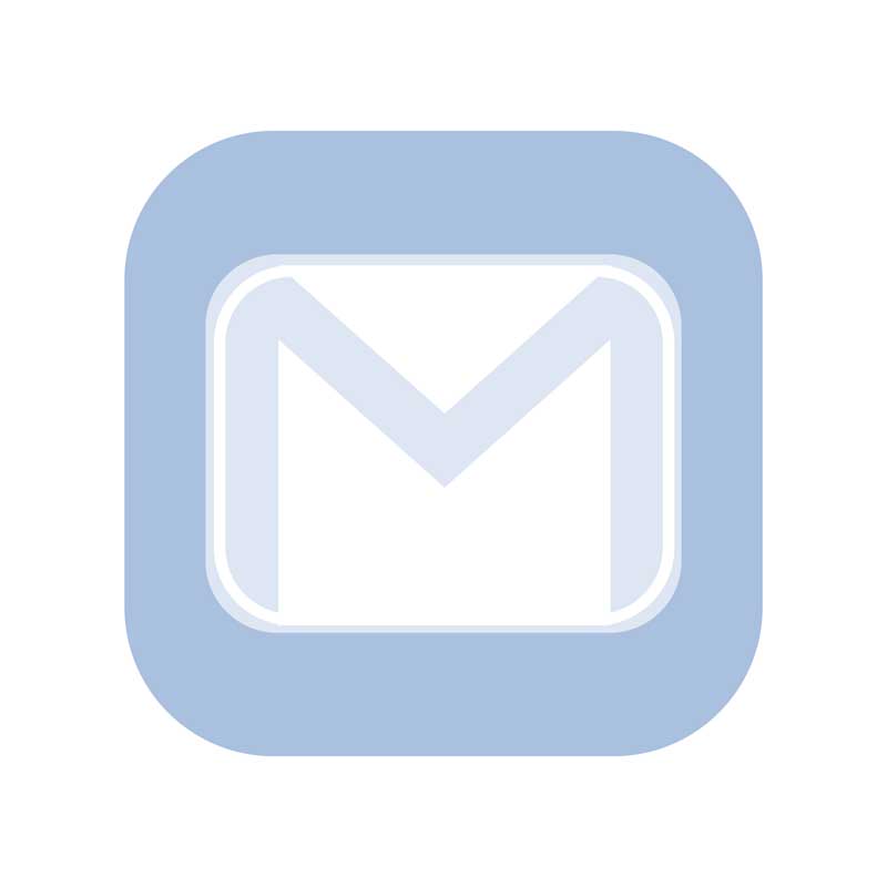 طرح آیکون جیمیل آبی