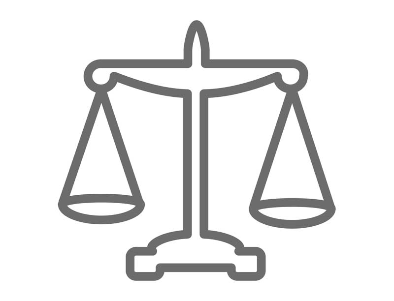 طرح آیکون ترازو عدالت