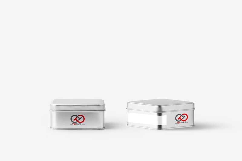 طرح موکاپ قوطی های فلزی مستطیل