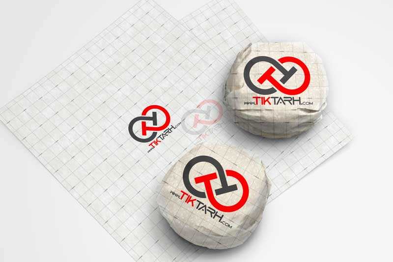 طرح موکاپ کاغذ ساندویچ همبرگر
