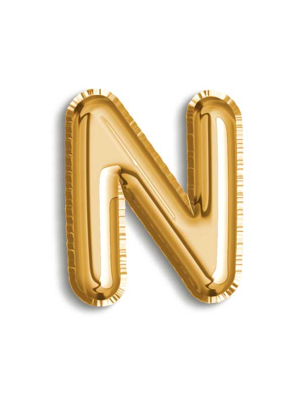 طرح کلیپ آرت بادکنک حرف N